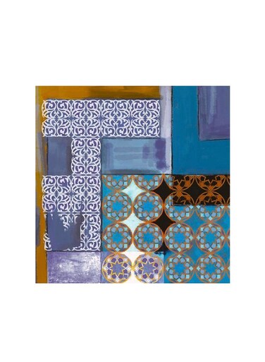 Islamic Motifs Mdf Wall Art Multicolour 30x30cm