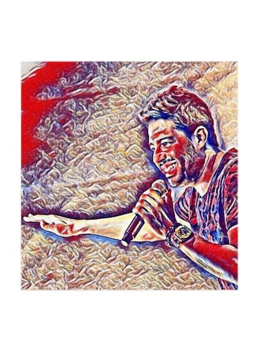 Mohamed Hamaki MDF Wall Art Multicolour 30x30cm