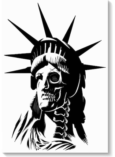 Statue Of Dead Wall Art Multicolour 40x60cm