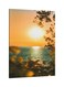 Sunset Printed Framed Canvas Wall Art Yellow/White/Blue 60 x 80centimeter
