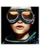 Printed MDF Wall Art Black/Green/Beige 30x30cm
