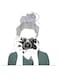 Girl With Camera Printed Wall Art White/Green/Black 30x30cm