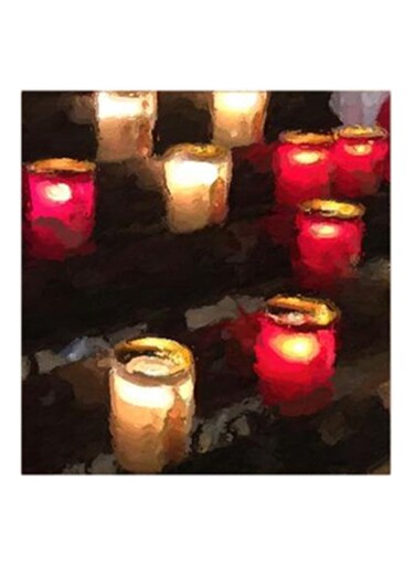 Abstract Candles MDF Wall Art Multicolour