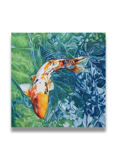 Decorative MDF Wall Art Painting Multicolour 30 x 30cm