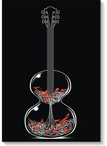Giutar Wall Art Multicolour 40x60cm