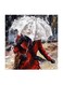 Girl in Rain Abstract MDF Wall Art Multicolour 30x30centimeter