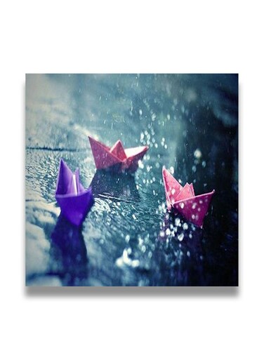 Decorative MDF Wall Art Painting Multicolour 30 x 30cm