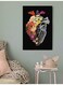 Heart And Flowers Wall Art Multicolour 40x60cm