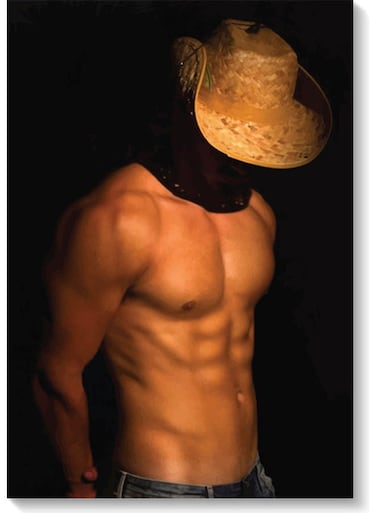 Cowboy Wall Art Multicolour 40x60cm
