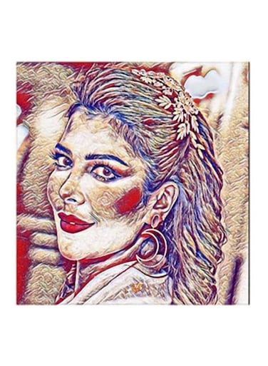 Assala Nasri MDF Wall Art Multicolour 30x30centimeter