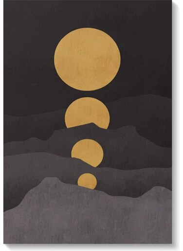 Decorative Wall Art Painting Black/Grey/Beige 40 x 60cm