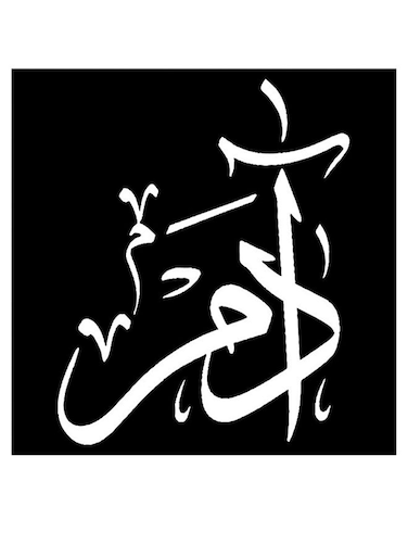 Adam Themed Decorative Wall Art Black/White 30x30cm