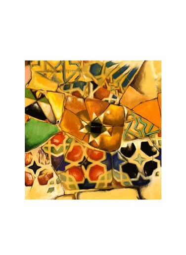 Islamic Motifs Mdf Wall Art Multicolour 30x30cm