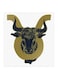 Taurus Sign MDF Wall Art Black/Yellow 30x30centimeter