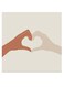 Love&rsquo;s Heart Themed Wall Art Beige/Brown 30x30cm