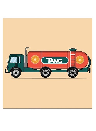 Tang Themed Wall Art Beige/Green/Orange 30x30cm