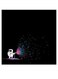 Astronaut Themed Printed MDF Wall Art Black/White/Purple 30x30cm