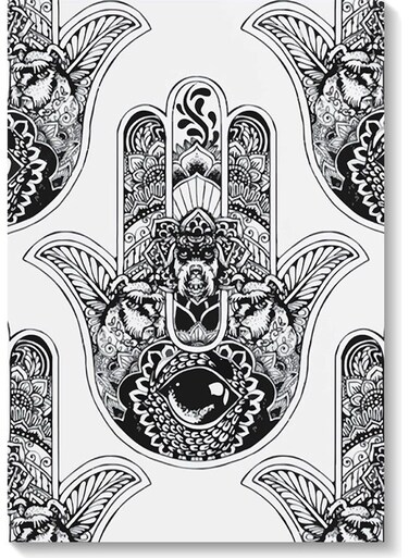 Hand Wall Art Painting Multicolour 40x60cm