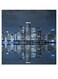 Cityscape Themed Decorative Wall Art Blue/Black 30x30cm