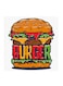 Burger MDF Wall Art Multicolour 30x30 cm