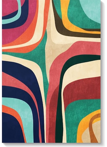 Abstract Printed Wall Art Multicolour 40x60cm
