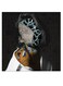 Woman Printed Wall Art Black/Yellow/White 30x30cm