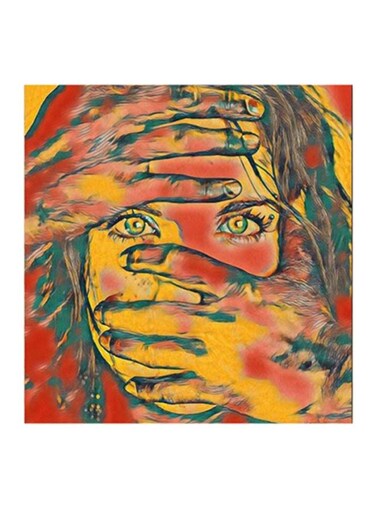 Silence Printed MDF Wall Art Painting Multicolour 30x30cm