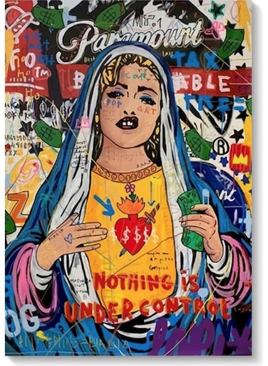 Girl Pop Art Wall Art multicolour 40x60cm