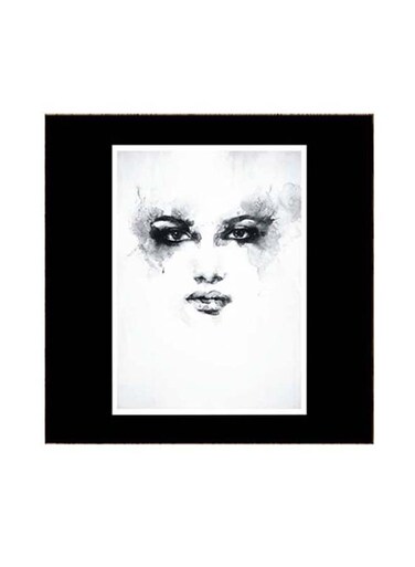 Women Themed Wall Art White/Black 30x30centimeter