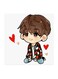 BTS Boy Band MDF Wall Art Multicolour 30x30centimeter