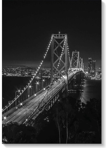 The Bridge Printed Wall Art Black/Grey 40x60cm