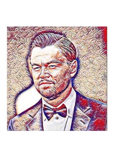 Leonardo Dicaprio MDF Wall Art Multicolour 30x30centimeter