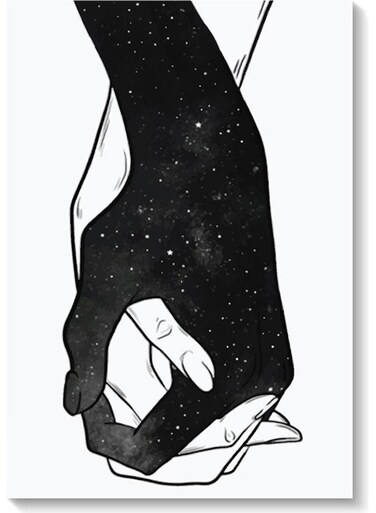 Love Hands Wall Art Multicolour 40x60cm