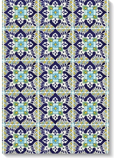 Decorative Printed Wall Art Yellow/Blue/Green 40x60cm