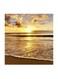 The Sunset Sea MDF Wall Art Multicolour 30x30centimeter