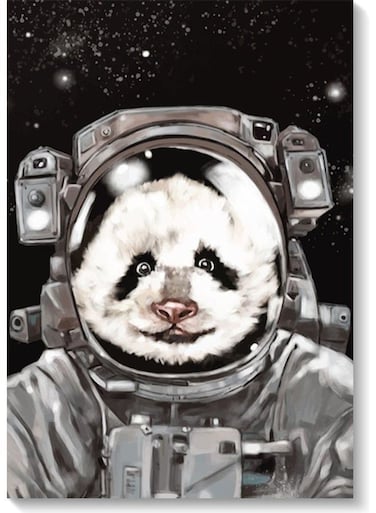 Panda Wall Art Multicolour 40x60cm