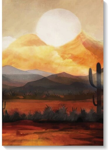Desert Wall Art Multicolour 40x60cm