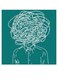 Printed MDF Wall Art Blue/White 30x30cm