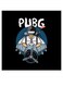 PUBG Themed Printed MDF Wall Art Black/White/Blue 30x30cm