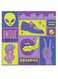 Aquarius Themed Wall Art Purple/Yellow/Pink 30x30cm