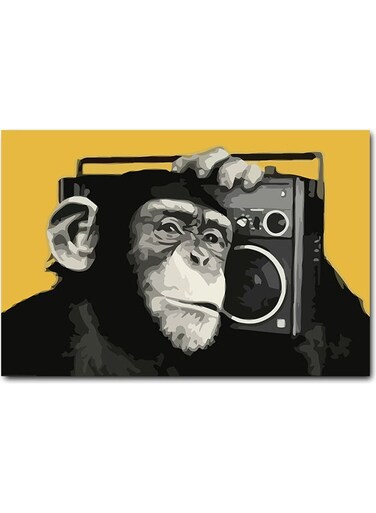 Cool Monkey Printed Wall Art Multicolour 40x60cm