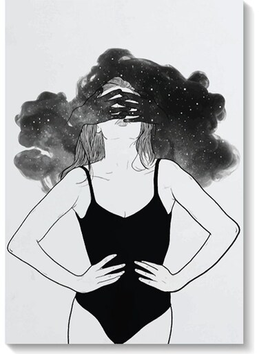 Woman Wall Art Multicolour 40x60cm