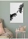 Hands Printed Wall Art Black/White 40x60cm