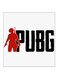 Pubg MDF Wall Art White/Black/Red 30x30cm