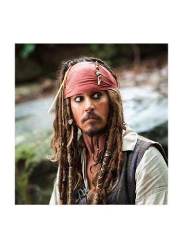 Johnny Depp MDF Wall Art Multicolour 30x30centimeter