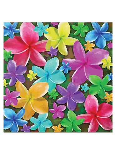 Flowers Themed Printed MDF Wall Art Red/Green/Yellow