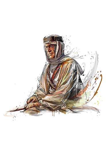 Arabian Man MDF Wall Art Multicolour 30 X 30cm