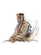 Arabian Man MDF Wall Art Multicolour 30 X 30cm