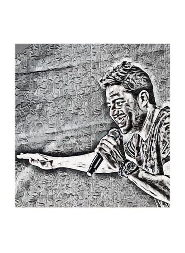 Mohamed Hamaki MDF Wall Art Multicolour 30x30cm