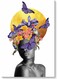 Woman and Butterflies Wall Art Multicolour 40x60cm